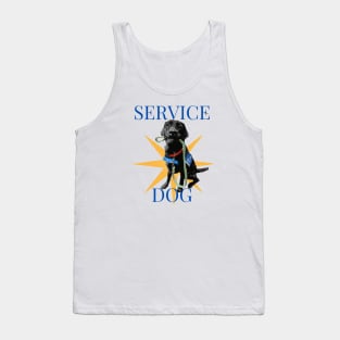 Service Dog Black Labrador Retriever Tank Top